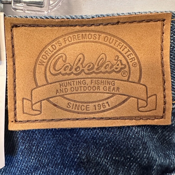 NWT Cabela’s Jeans Mens 44x30 Indigo Dark Stone Hiking Faced Upland Jeans - Picture 8 of 11